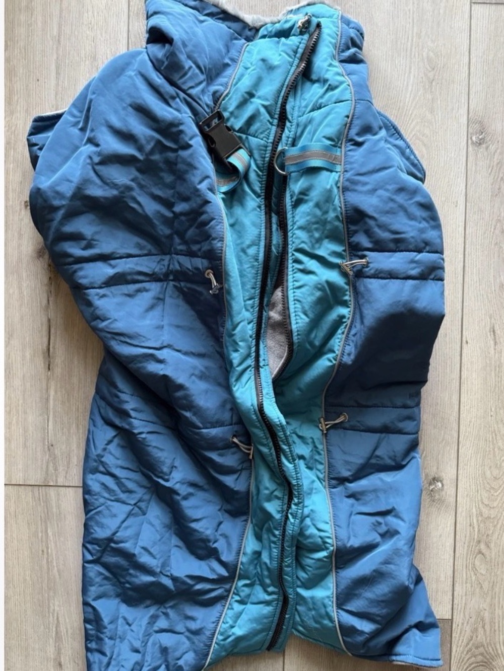 IDOMIK Blue & Teal Quilted Dog Coat - 3XL